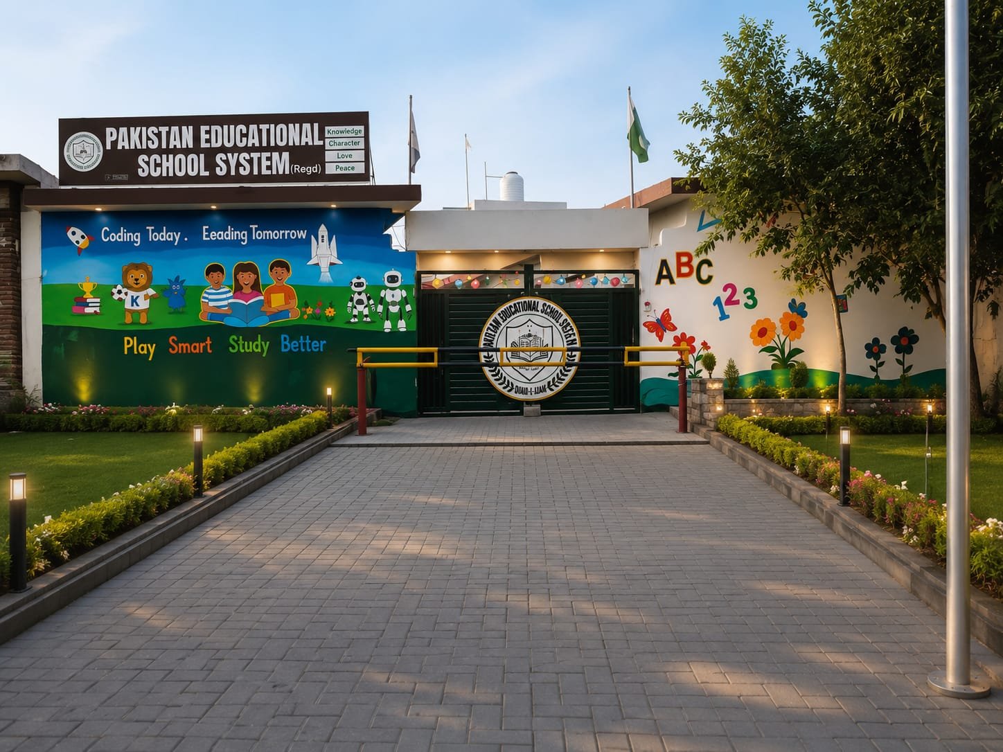 Main gate of Pakistan Educational School System Jand